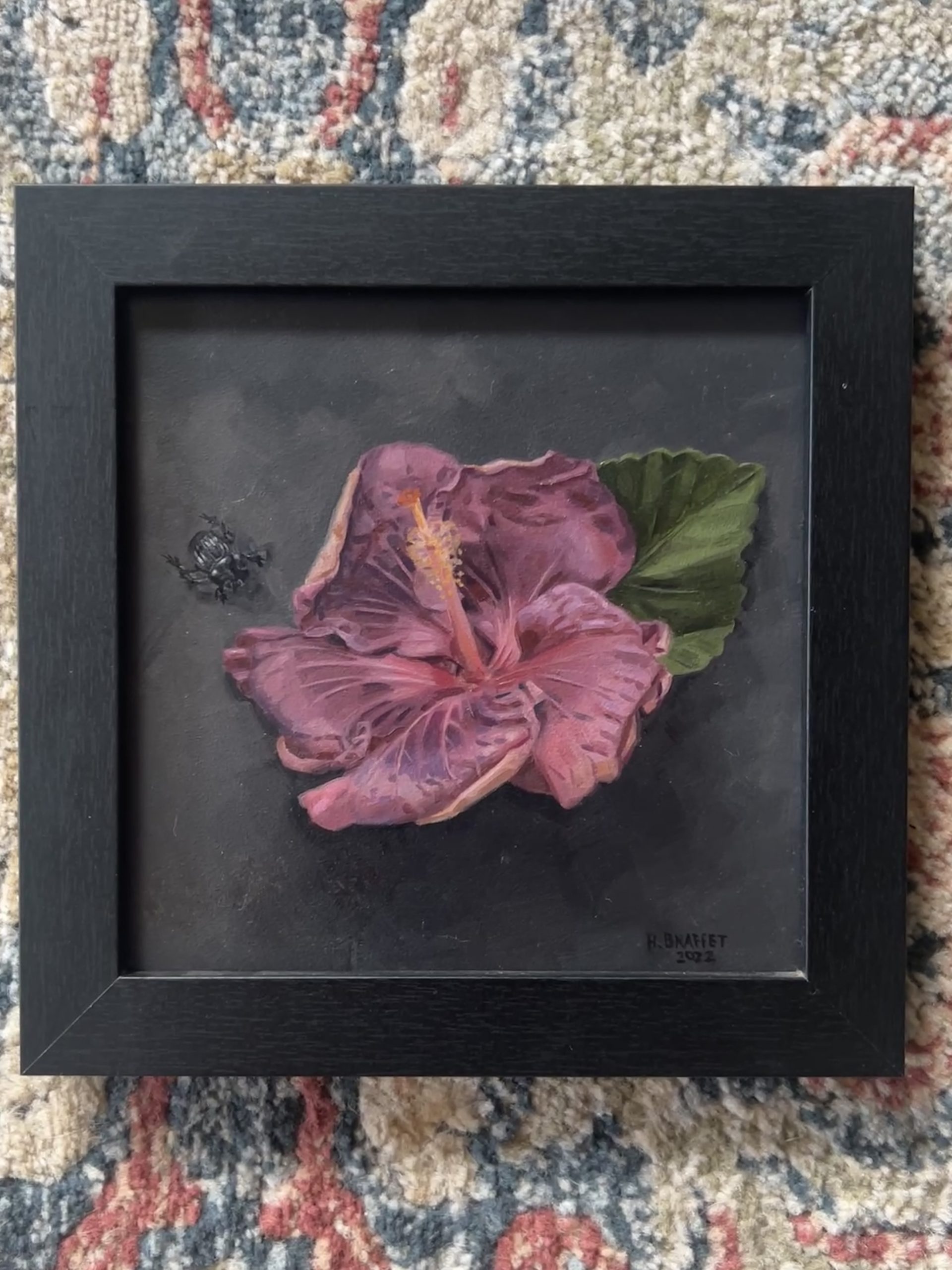 Hibiscus and Beetle